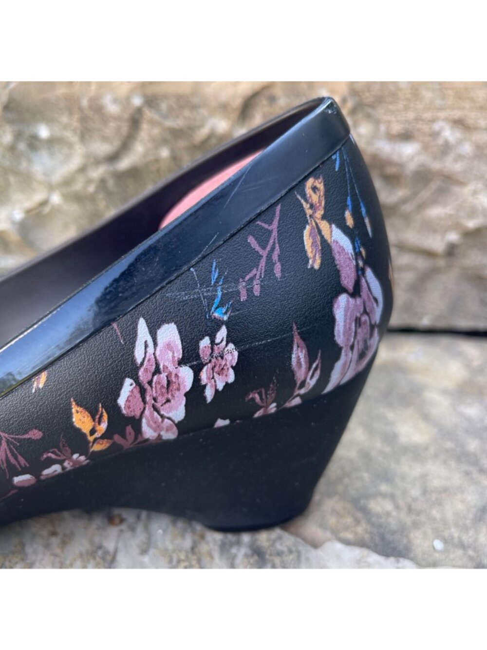 CROCS Womens Floral Comfort Wedge Pumps Size 11 Cottagecore Coquette Feminine - Picture 4 of 14